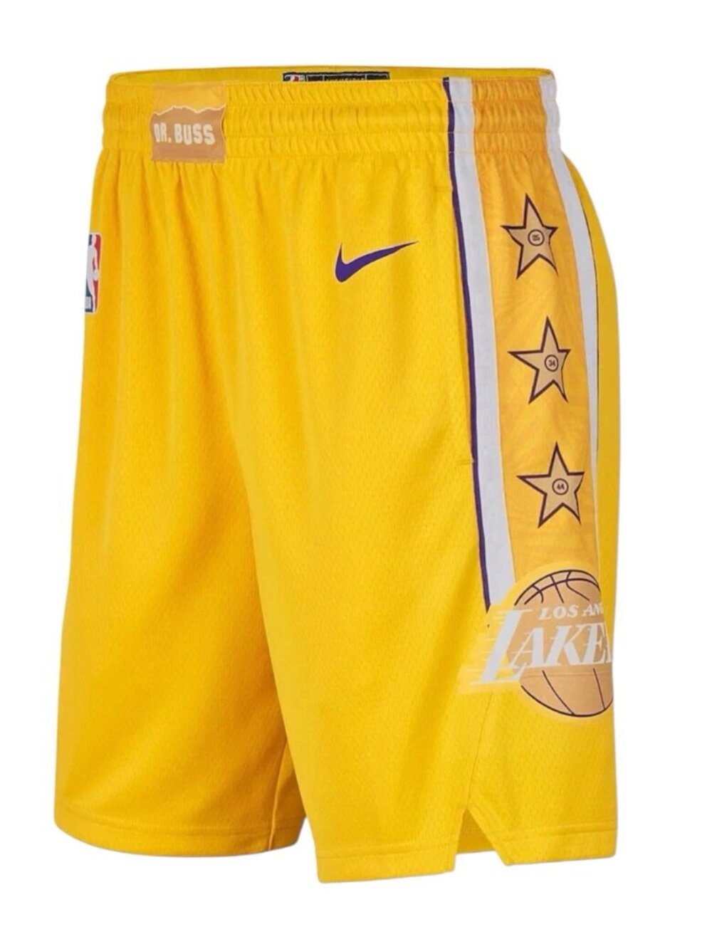NWT Nike Dri-Fit Los Angeles Lakers Dr. Buss sz L City Edition Basketball Shorts